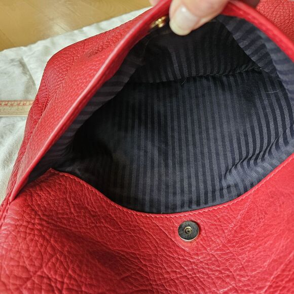 COACH Vintage RED Pebbled Leather Sonoma Shoulder Crossbody Bag G6M-4920 Large - Picture 9 of 15